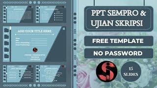 KUALITATIF ‼️FREE TEMPLATE  DESAIN PPT UJIAN SKRIPSI #2 #pptaesthetic  #canva