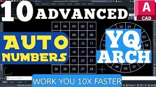 10 Advanced Auto Numbers AutoCAD - YQ Arch Tutorial