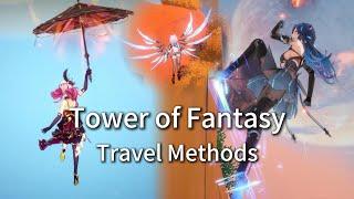 Travel Methods in Tower of Fantasy #幻塔  #game #mmorpg #toweroffantasygameplay #tofanmade