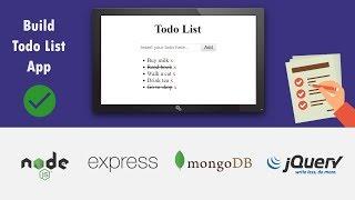 Build Todo List App with Node, Express, MongoDB & jQuery