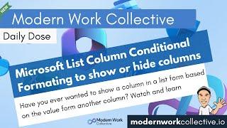 Show or hide columns in a Microsoft List with Conditional Formulas