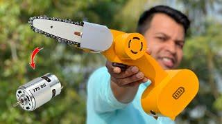 775 DC Motor से बनाये Rechargeable Chainsaw Machine || How To Make Chainsaw Machine