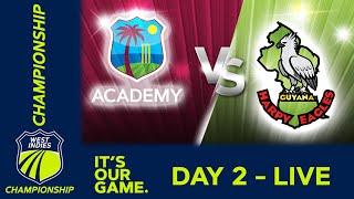  LIVE WI Academy v Guyana - Day 2 | West Indies Championship 2024 | Thursday 22nd February