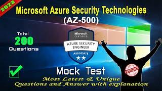 AZ-500 | Microsoft Azure Security Technologies - Mock Test | 2023 Exam Latest Q&A