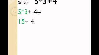 Order of Operations