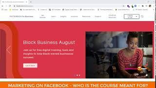 Who is this course meant for? - Marketing on Facebook 2020