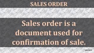 DIFFERENCE BETWEEN PURCHASE ORDER AND SALES ORDER