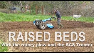 Using the BCS Walk Behind Tractor to Establish Garden Beds in a field of Quackgrass