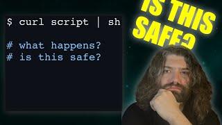 A possible danger with piping `curl` to `sh` for installing software from the internet