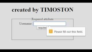 How Required Form Attribute works in HTML 5-Easy tutorial 2017(killer tutorial)