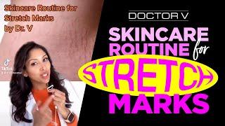 Doctor V - Skincare Routine For Stretch Marks For Skin Of Colour | Brown Or Black Skin | #shorts