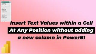 Insert/Update text within a Cell without adding a new column in Power Query | PowerBI | MiTutorials