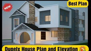 Modern Duplex House Plan and Elevation | 6BHK House Plan #maliconstruction #dreamhome