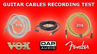 TESTING GUITAR CABLES |  DAP AUDIO FL103 / FENDER Deluxe / VOX Vintage Coil