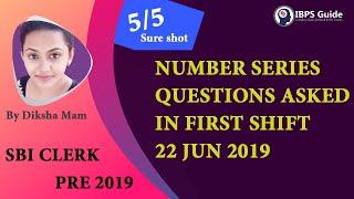 Number Series Question Asked in SBI Clerk PRE 2019 | 5/5 Sure Shot | Clerk 22nd June  - Diksha Mam