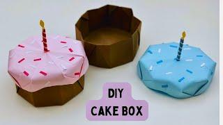 DIY Origami Paper Cake Box / Paper Craft / Origami Storage Box DIY  / Organizer Box #diy #craft