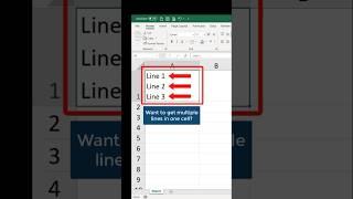 Add multiple lines in one cell in #excel