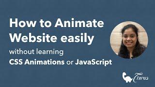 Animate Website on Scroll easily without learning CSS Animations or JavaScript