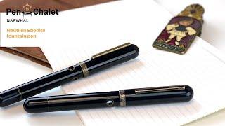 Narwhal Nautilus Ebonite Fountain Pen Unboxing