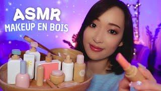 ASMR Kit de maquillage en BOIS : Je te fais une beauté (visuel avec doublage de sons)