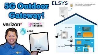  Elsys AmpliMax Ultra 5G Outdoor PoE Modem And Antenna - Cellular Internet - T-Mobile Verizon AT&T