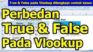 The difference between True and False in the Vlookup formula