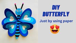 How to make paper butterfly | how to make paper butterfly for home decor | wall decor ideas
