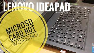 Lenovo Ideapad 100s MicroSD card slot not working - How to use