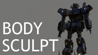 IPAD PRO  Nomad Sculpt //3D Sculpting // Hardsurface-Mecha  Full body part 04             [4K]