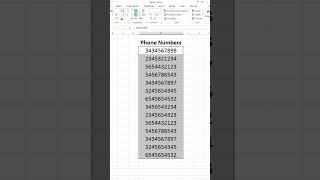 MS Excel: Custom Format | Adding Area Code +92 Before All Phone Numbers