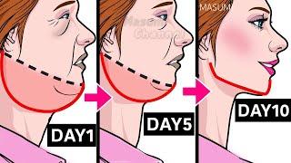 8min!! Reduce Double Chin and Get a Slim Beautiful Neck with this Exercise!