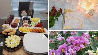 How I set up a Cute Breakfast| Table Setting | BlueMoon 