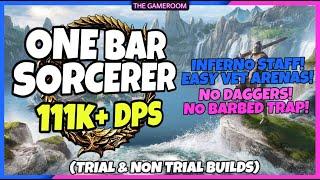 ONE BAR SORCERER  - 111K DPS + EASY VMA/VATE! - TRIAL & NO TRIAL OPTIONS - HIGH ISLE - ESO