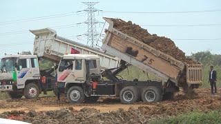 awesome construction machines dozer roller excavator dump truck work operating