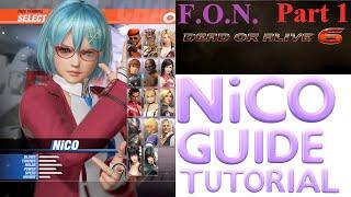 Dead or Alive 6: NiCO GUIDE Tutorial