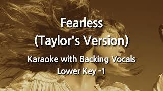 Fearless (Taylor's Version) (Lower Key -1) Karaoke with Backing Vocals