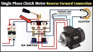 Single Phase Motor Reverse Forward Connection with Changeover Switch! Single Phase Motor Connection