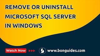 How to Remove or Uninstall Microsoft SQL Server in Windows | Manually Uninstall SQL Server.