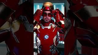 Tony Stark puts on Marvel Legends Series Iron Man helmet!!  #Shorts