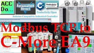 Productivity P1AM Arduino Modbus TCP to C-More EA9