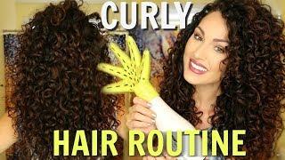 HOW TO Style Curly Hair  | UPDATED Routine | The Glam Belle