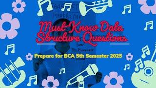 Important Questions in Data Structure for Makaut BCA 3rd Sem #makaut #bca3rd