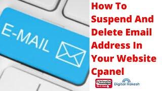 How to suspend and delete email address in your website cpanel