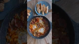 Breakfast of today: Homemade Chorizo Shakshuka #shakshuka #breakfast #breakie #早餐 #vlog #daily #北非蛋