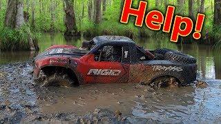 Desert Racer Stuck in a Mud BOG - Best RC Car day out EVER Traxxas UDR