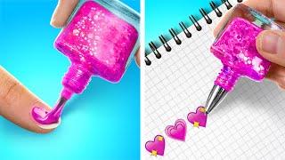 SLIMME SCHOOLHACKS || Coole knutsels en geniale DIY-ideeën voor kinderen en ouders door 123 GO!