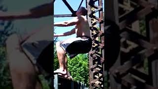 Bridge Jump Backflop! #shorts