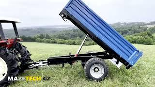 Hydraulicky sklopný vlek na prodej (nosnost 2000kg) | MAZETECH.CZ