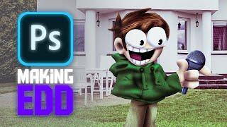 Making Edd from a Friday Night Funkin' Mod in Photoshop | Speed Edit | Eddsworld