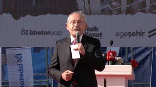 KEMAL KILIÇDAROĞLU - İZMİR BÜYÜKŞEHİR BELEDİYESİ  HALK KONUT PROJESİ TEMEL ATMA TÖRENİ 15/01/2023